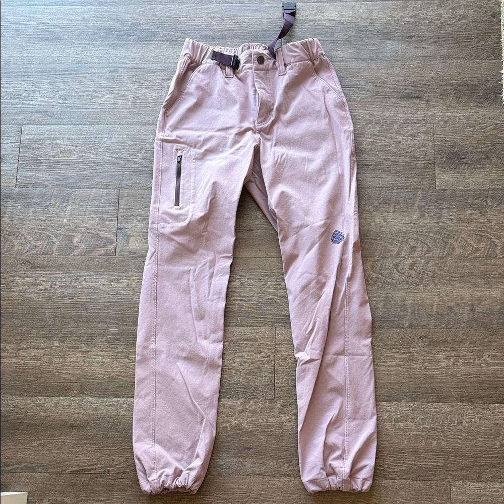 Light Pink/ purple pinedale Stio Pants with Belt